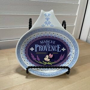 Disney Marche de Provence Spoon Rest Plate with Purple and Blue Accents